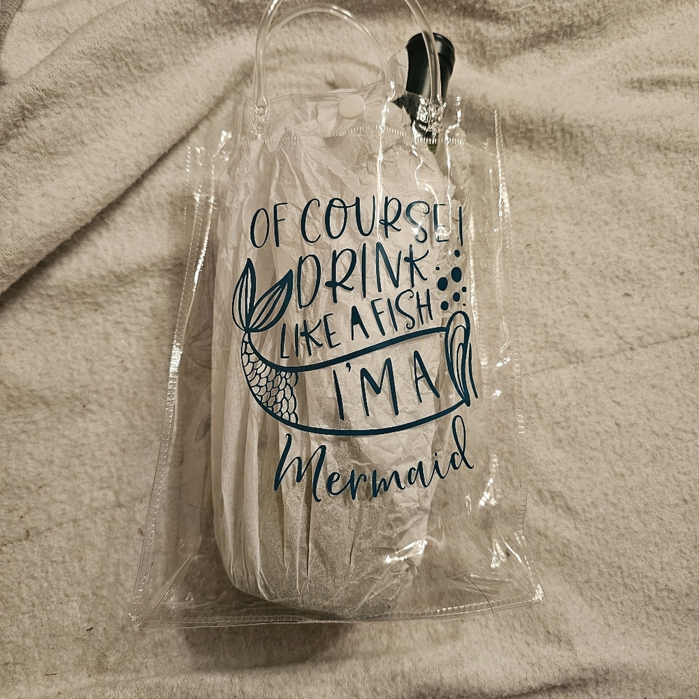 Handmade Beautiful Beacons Mermaid Wine Clear Wine Gift Bag